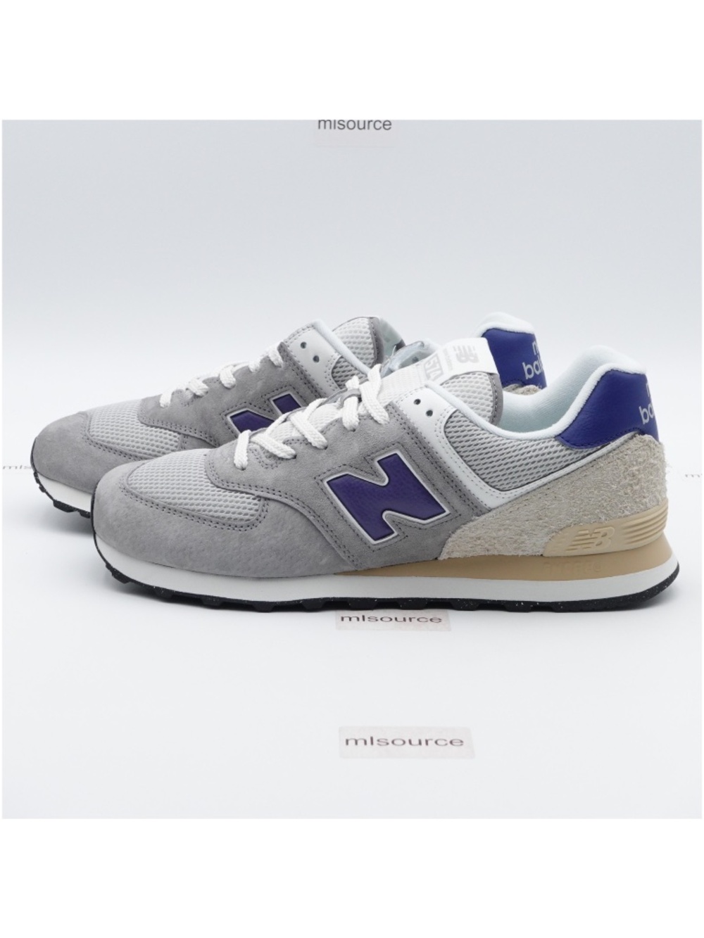 NEW Size 11.5 Men's New Balance 574 Suede Sneakers U574SPB Grey/Navy
